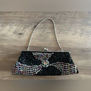 Elegant Multicolor Beaded Clutch